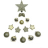 Набор пластиковых шаров с верхушкой HOUSE OF SEASONS, Ø 8 см, шампань, 40 шт. 84712